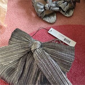 Loeffler Randall clutch, dark silver nwt